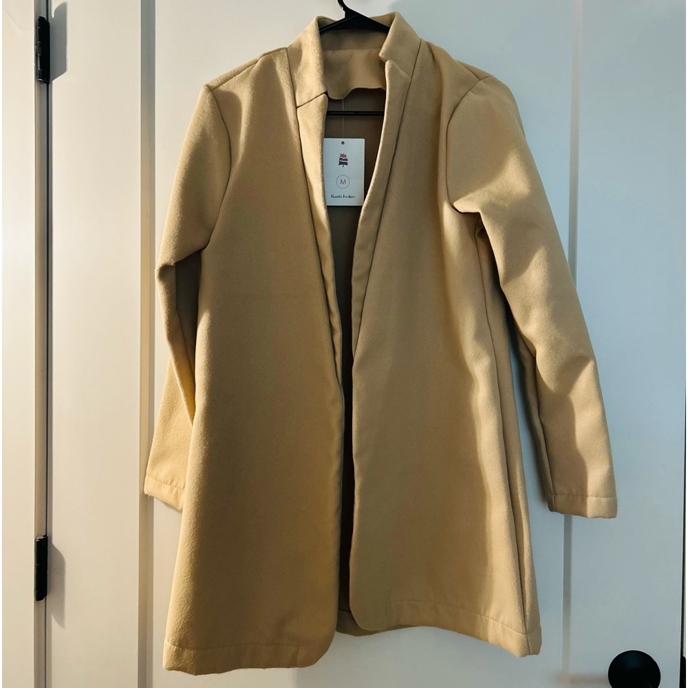 Coat Medium/ Brand New Beige Kwoki Fashion 65% Cotton 35% Polyester